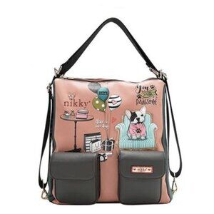 Nicole Lee USA Multifunction Adjustable Strap Eco-Leather Backpack